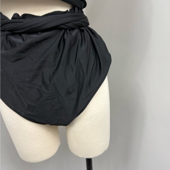 Aerie Black Wrap One-Piece Swimsuit - Picture 2 of 9